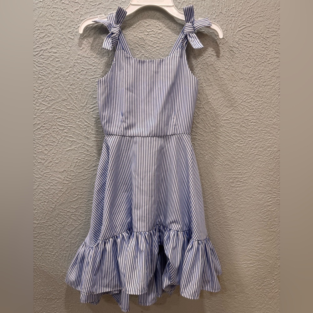 Blue striped dress